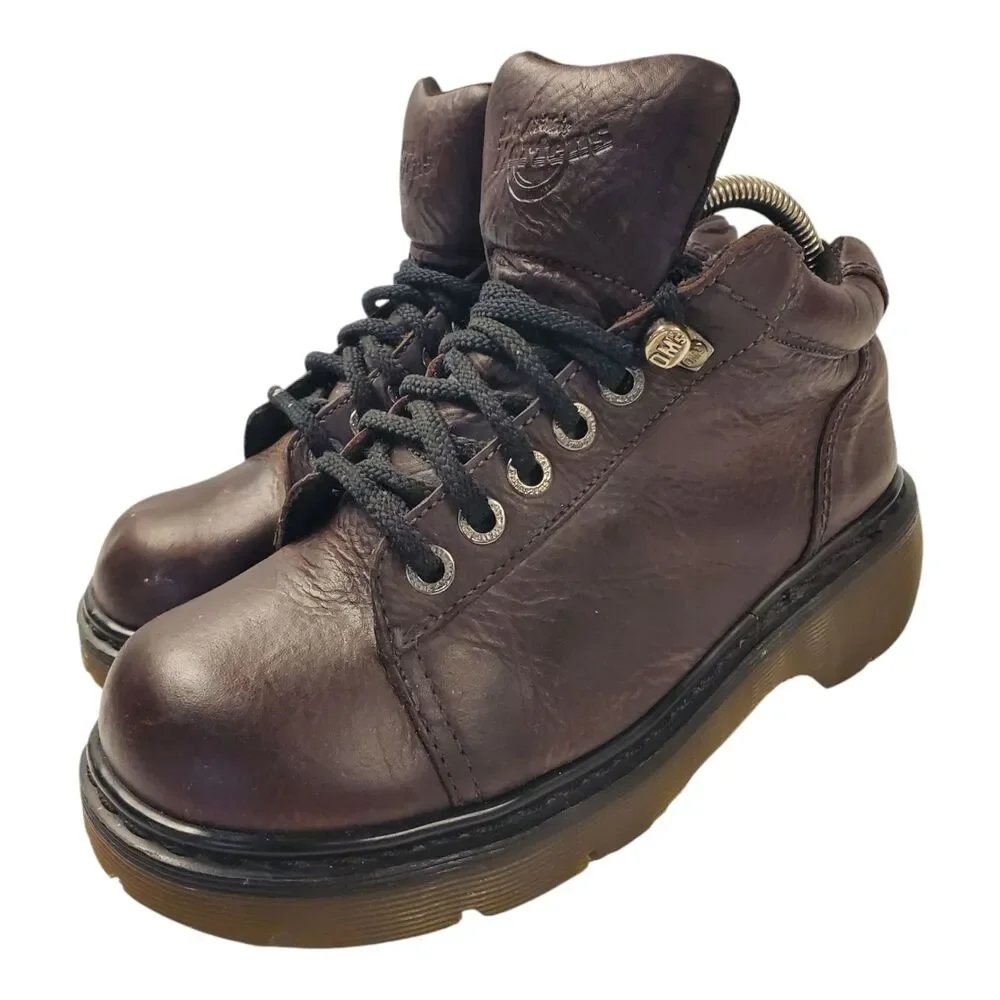 Vintage DR. MARTENS Boots 8542 Mens Size UK 7 US 8 Black Combat MADE IN ENGLAND